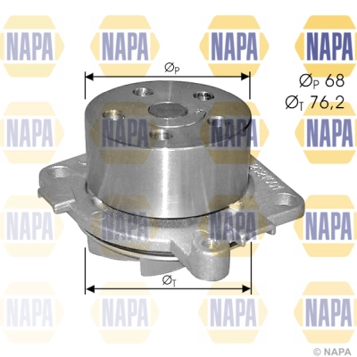 Pompe à eau, refroidissement du moteur NAPA NWP1488