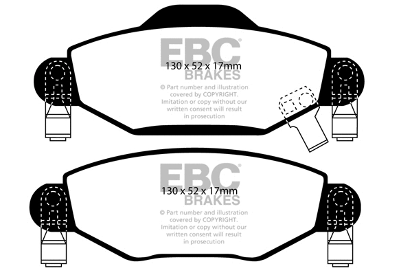 Kit de plaquettes de frein, frein à disque EBC Brakes DP21446