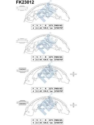 Jeu de mâchoires de frein FBK FK23012