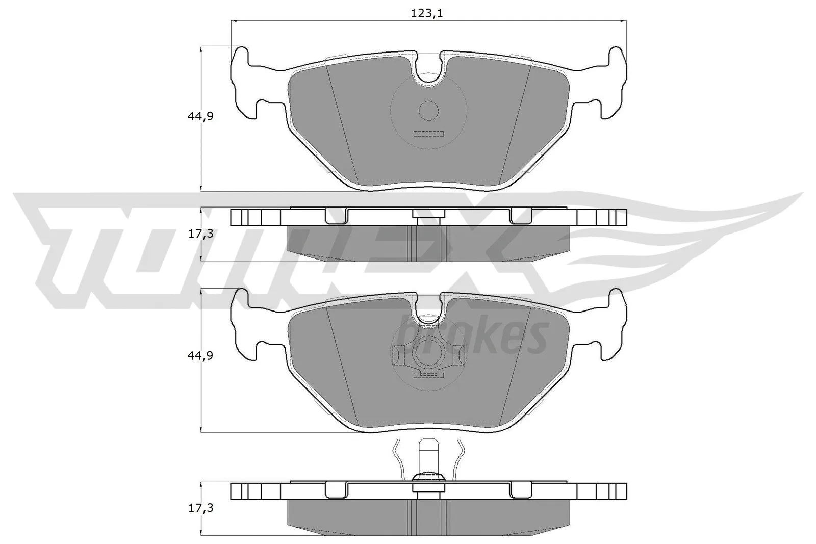 Kit de plaquettes de frein, frein à disque TOMEX Brakes TX 10-70