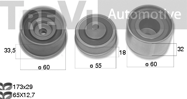 Kit de courroie crantée TREVI AUTOMOTIVE KD1486