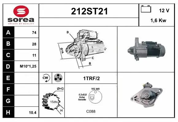 Démarreur STARTCAR 212ST21