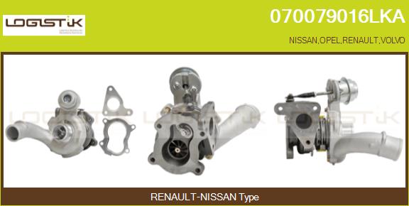 Turbocompresseur, suralimentation LGK 070079016LKA