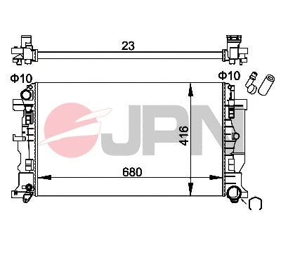 Radiateur, refroidissement du moteur JPN 60C9066-JPN