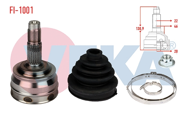 Jeu de joints, arbre de transmission VEKA FI-1001