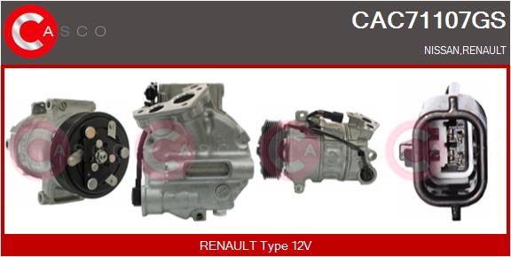 Compresseur, climatisation CASCO CAC71107GS