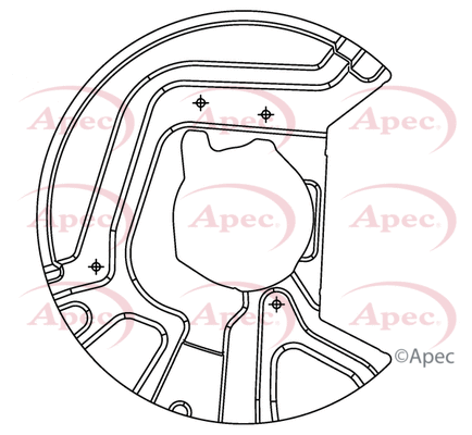 Déflecteur, disque de frein APEC ASG1071