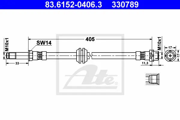 Flexible de frein ATE-APAC 83.6152-0406.3