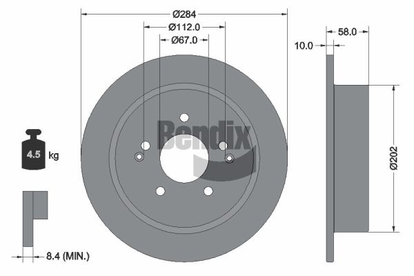 Disque de frein BENDIX Braking BDS2343