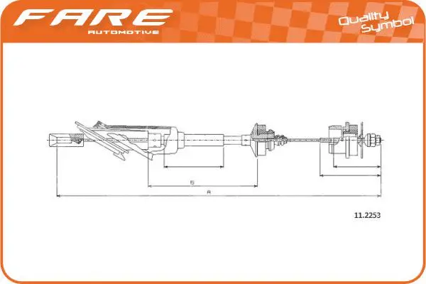 Tirette à câble, commande d'embrayage FARE-RCH 24445