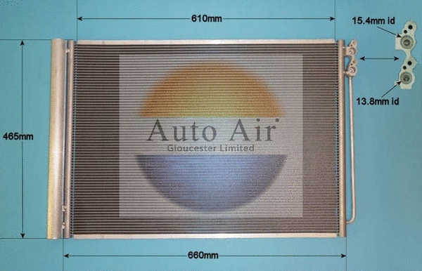 Condenseur, climatisation AUTO AIR GLOUCESTER 16-1358