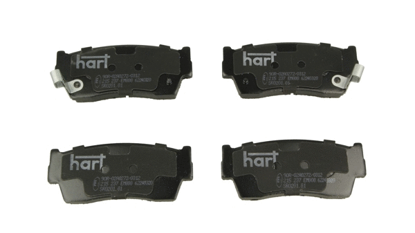 Kit de plaquettes de frein, frein à disque HART 215 237