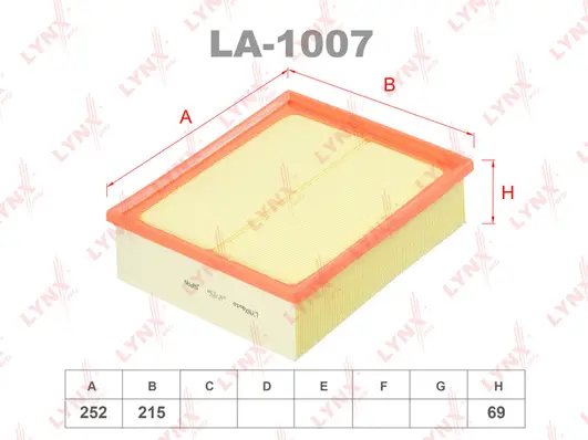 Filtre à air LYNXAUTO LA-1007