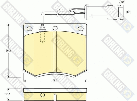 Kit de plaquettes de frein, frein à disque GIRLING 6106931