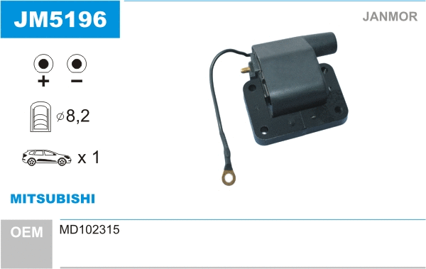 Bobine d'allumage JANMOR JM5196