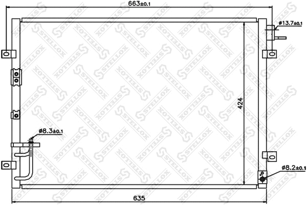 Condenseur, climatisation STELLOX 10-45365-SX