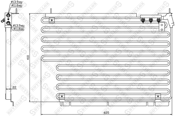 Condenseur, climatisation STELLOX 10-45304-SX