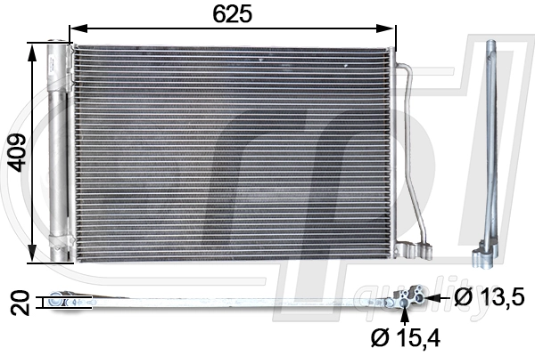 Condenseur, climatisation RPL QUALITY APCDBW5040