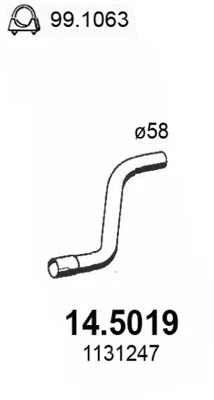 Tuyau d'échappement ASSO 14.5019