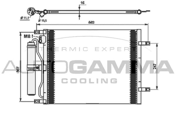 Condenseur, climatisation AUTOGAMMA 105152