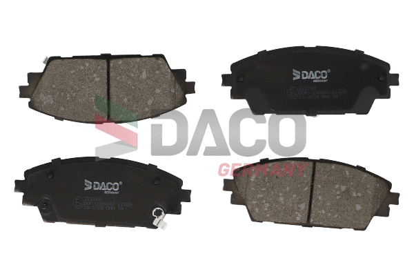 Kit de plaquettes de frein, frein à disque DACO Germany 322240