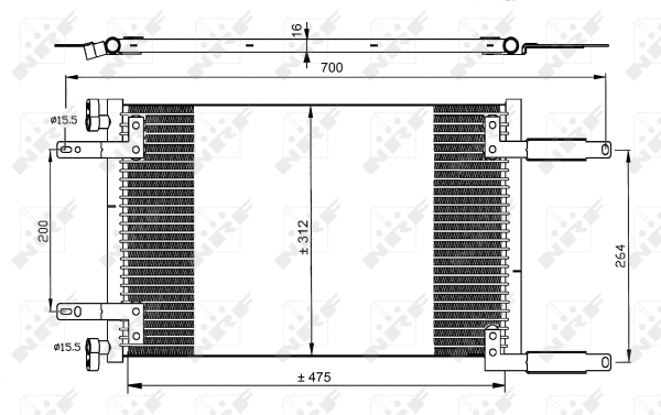 Condenseur, climatisation NRF 35493