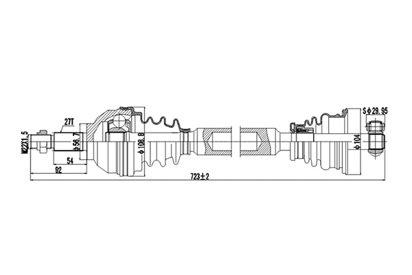 Arbre de transmission DYNAMATRIX DDS250446