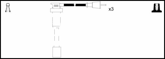 Kit de câbles d'allumage LEMARK HOES1015
