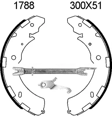 Jeu de mâchoires de frein BSF 06620X