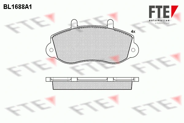 Kit de plaquettes de frein, frein à disque FTE 9010300
