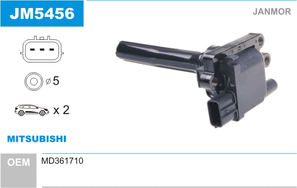 Bobine d'allumage JANMOR JM5456