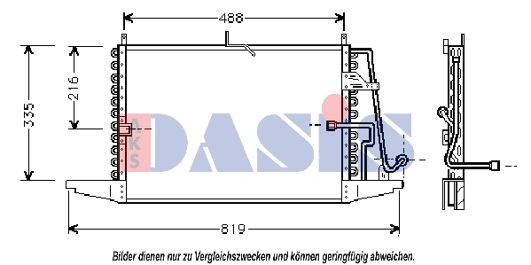 Condenseur, climatisation AKS DASIS 092080N