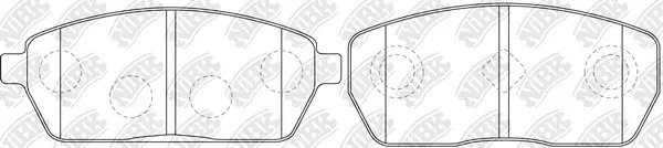 Kit de plaquettes de frein, frein à disque NiBK PN9408