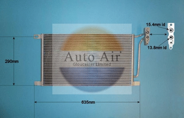 Condenseur, climatisation AUTO AIR GLOUCESTER 16-9685
