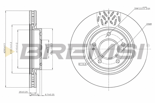 Disque de frein BREMSI CD7659V