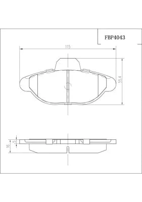 Kit de plaquettes de frein, frein à disque FI.BA FBP4043