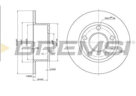 Disque de frein BREMSI CD6321S