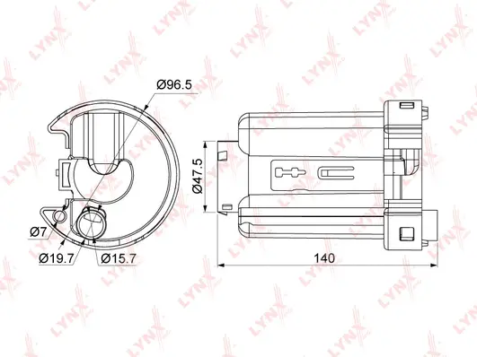 Filtre à carburant LYNXAUTO LF-543M