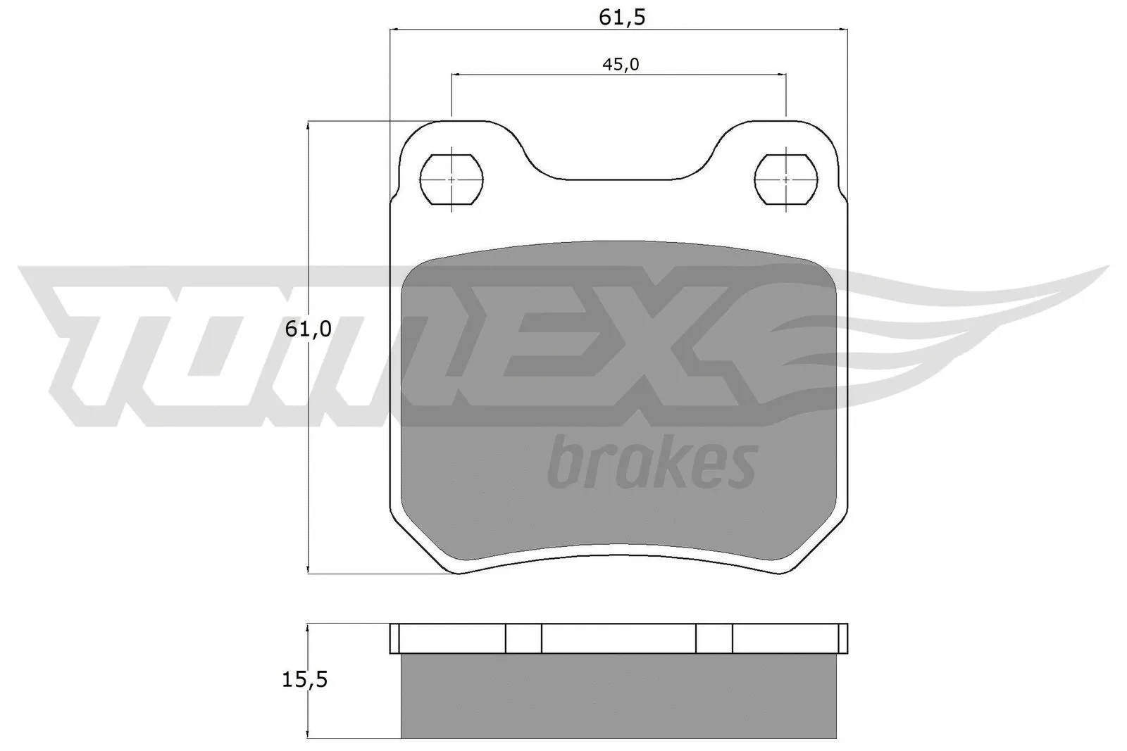 Kit de plaquettes de frein, frein à disque TOMEX Brakes TX 11-60