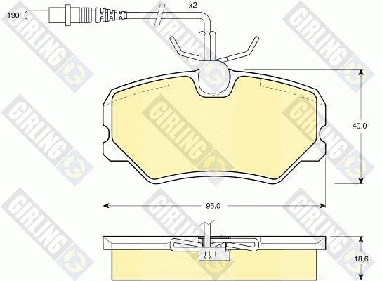 Kit de freins, frein à disques GIRLING 6410441