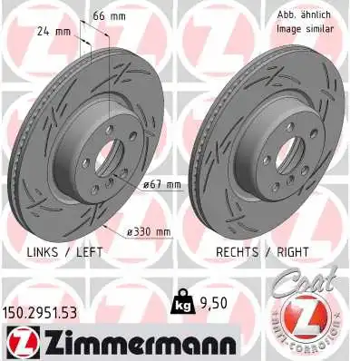 Disque de frein ZIMMERMANN 150.2951.53