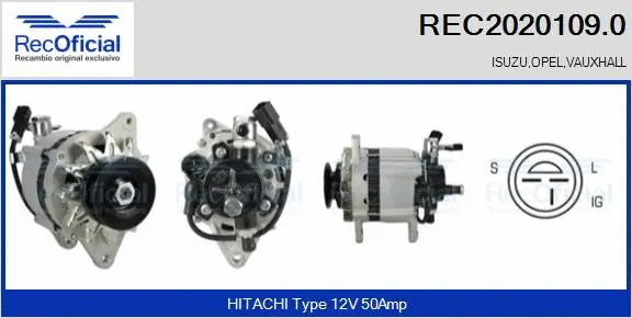 Alternateur RECOFICIAL REC2020109.0