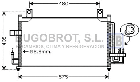 Condenseur, climatisation BUGOBROT 62-KA5068