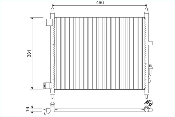 Condenseur, climatisation VALEO 822630