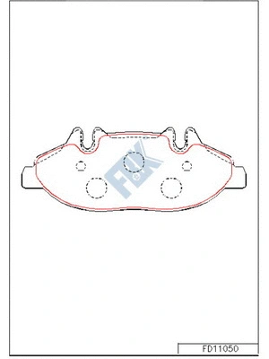 Kit de plaquettes de frein, frein à disque FBK FD11050