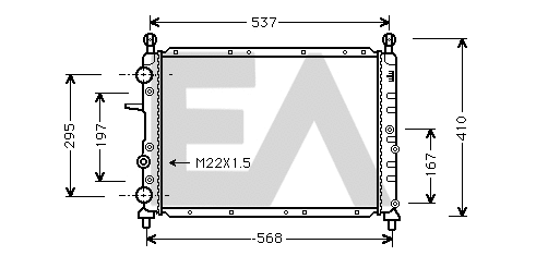 Radiateur, refroidissement du moteur EACLIMA 31R03012