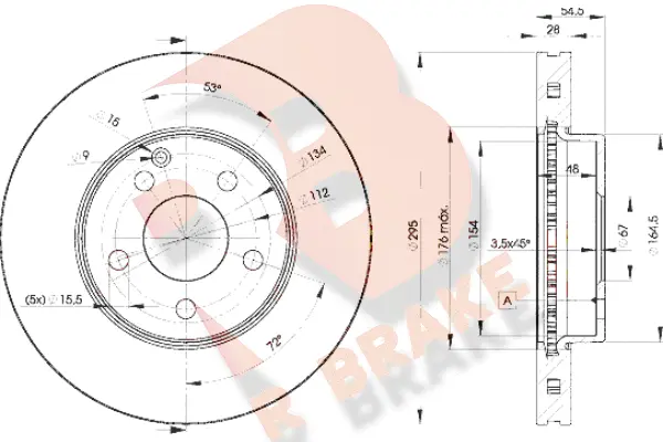 Disque de frein R BRAKE 78RBD20812