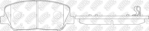Kit de plaquettes de frein, frein à disque NiBK PN11001