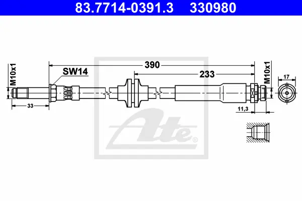 Flexible de frein ATE-APAC 83.7714-0391.3