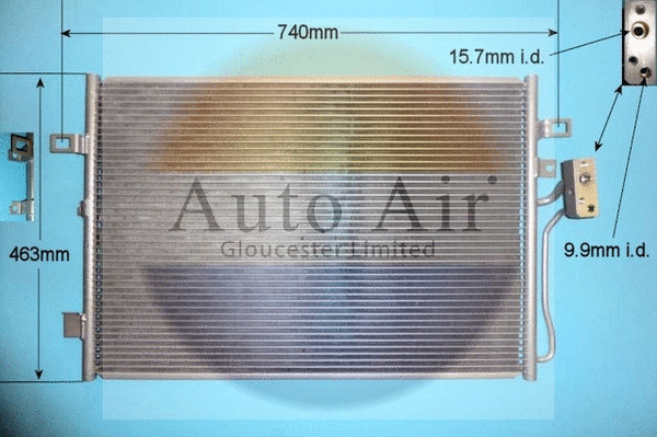 Condenseur, climatisation AUTO AIR GLOUCESTER 16-6236